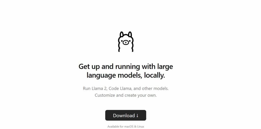 Ollama-homepage-screenshot