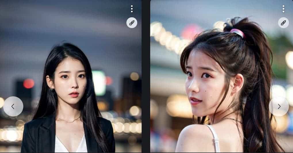 IU best Stable Diffusion celebrity model screenshot