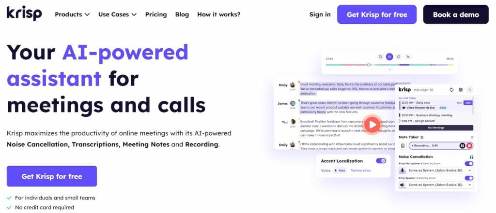 krisp-ai-homepage-screenshot-best-ai-tools-for-noise-cancellation