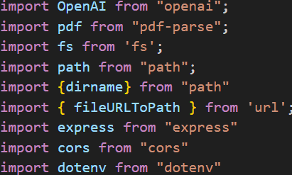 import dependencies